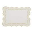 thumbnail image 3 of Fennco Styles Shimmering Scallop Border Placemats 14" W x 20" L, Set of 4 - Gold Elegant Table Mats for Dining Room Décor, Everyday Use, Christmas, Holidays and Weddings, 3 of 4