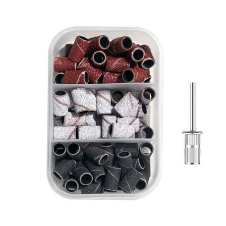 Sanding Bands for Nail Drill Bits 75Pcs Professional Electric Nail Sanding Bands 80#120#180# for Manicures and Pedicures