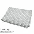 thumbnail image 5 of Grey Floor Pillow Lounger Cover, Floral Ornaments Blooming Flowers in Squares Royal Abstract Themed Pattern Art Image, Nap Mat Printed Fabric Case for 5 Pillows, 88" x 36", White Grey, by Ambesonne, 5 of 5