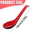 thumbnail image 2 of 1 PCS Soup Spoon,Reusable Wonton Soup Spoons with Hook,Chinese Japanese Miso Ramen Dumpling Pho Rice Noodle Soba Soup Spoons,6.29 inch Plastic Spoons for Noodle Dumpling (Red), 2 of 7