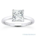 thumbnail image 2 of Square Cut Forever ONE D-E-F Moissanite 4-Prong Solitaire Engagement Ring in 14k White Gold, 2 of 4