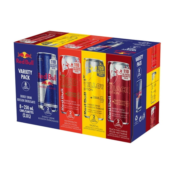 Red Bull Energy Drink, Variety Pack, 250ml (8 pack) 8 x 250 mL
