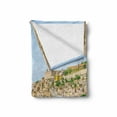 thumbnail image 2 of Sicily Soft Flannel Fleece Throw Blanket, Stairway in Modica Overlooking at City Historic Architectural European, Cozy Plush for Indoor and Outdoor Use, 70" x 90", Multicolor, by Ambesonne, 2 of 6