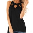 thumbnail image 5 of ZyeKqe Womens Tank Tops Cutout Front Crewneck Going out Tops Dressy Casual Blouse Loose Fitted Basic Summer Sleeveless Shirts, 5 of 8