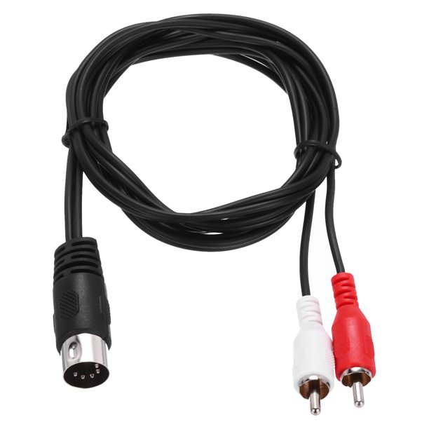 Cable S Video Uxcell de 5ft, Adaptador Convertidor de 5 Pin S-Video Macho a 3 RCA Macho para Receptor de TV Monitor