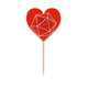thumbnail image 1 of Combinación que rodea el espacio geométrico de matemática Etiqueta del corazón de la bandera del palillo de dientes, 1 of 3