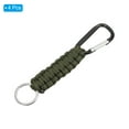 thumbnail image 3 of Uxcell Paracord Keychains Braided Paracord Keychain Clip Paracord Lanyard with D Hook Clip Green 4 Pcs, 3 of 6