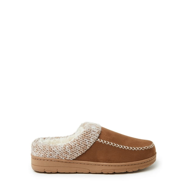 Dearfoams Cozy Comfort Moc Toe Clog Slippers (Women's) - Walmart.com