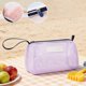 thumbnail image 5 of Bolsa de playa de malla transpirable para guardar gafas de natación y artículos de aseo personal; bolsa de viaje portátil para trajes de baño mojados, toallas y protector solar con diseño de drena, 5 of 6