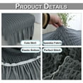 thumbnail image 5 of KBOOK Chair Slipcover Pleated Ruffled Skirt Dining Chair Cover Protector, Light Gray, 5 of 6