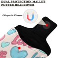 thumbnail image 3 of Haosy Blue Red Love Heart Golf Mallet Putter Cover Strong Magnetic Leather Golf Club Headcover Closure, 3 of 7