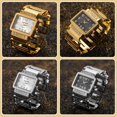 thumbnail image 2 of Fashion Ladies Watch Cansnow Luxury Gold And Silver Watch Exquisite Personality Bracelet Watch Rectangular Dial Ladies, 2 of 8
