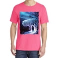 thumbnail image 2 of Wild Bobby, Winter Dire Snow Wolf, Animal Lover, Garment-Dyed Washed Look Short Sleeve T-Shirt, Neon Pink, Small, 2 of 3