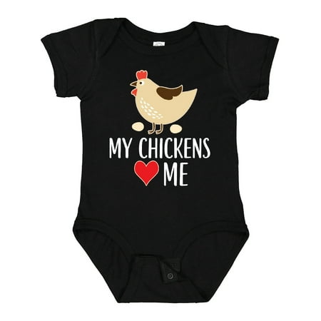 

Inktastic My Chickens Love Me Gift Baby Boy or Baby Girl Bodysuit