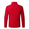 thumbnail image 4 of Men's Turtleneck Cable Knit Sweater Long Sleeve Pullover Warm Winter Top, 4 of 5