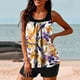 thumbnail image 5 of Trajes de Baño Modestos para las Mujeres Traje de Baño de Eslinga de Impresión de Hojas de Flores Multicolores, Cintura Alta Y Tops de Traje de Baño de Apoyo para las Mujeres, 5 of 6