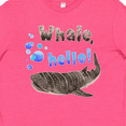 thumbnail image 4 of Inktastic Whale, Hello Cute Whale Shark with Bubbles Youth T-Shirt, 4 of 5