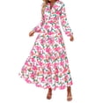 thumbnail image 1 of Vestido PRETTYGARDEN 2025 Boho Floral de Manga Larga Maxi Talla Grande, 1 of 8
