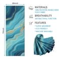 thumbnail image 2 of Blue Marble Gold Wave Pattern Hot Yoga Mat Towel Non Slip for Hot Yoga - Quick-Drying Yoga Mat Cover with 4 Corner Pockets with Travel Bag - Hot Yoga Towel Non Slip 70"x26", 2 of 6