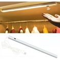 thumbnail image 1 of Tira de luz LED de 50 cm para debajo de los gabinetes, luz con sensor USB, luz para gabinetes, luz de cocina, color blanco cálido, 1 of 6