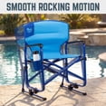 thumbnail image 2 of Timber Ridge TEGO™ FlowMotion™ Rocking Camping Chair, Folding Outdoor Rocker with Cup Holder, Blue Lagoon, 2 of 7