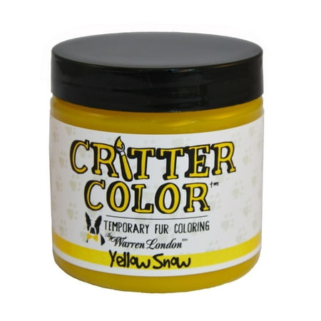 UPC: 0855657003610 | Warren London Critter Color – Temporary Pet Fur Coloring – Yellow Snow – 4 Oz Jar