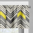 thumbnail image 3 of Ambesonne Retro Window Valance, Nostalgic Abstract Zigzags, 54" X 18", Yellow Ivory and Grey, 3 of 5