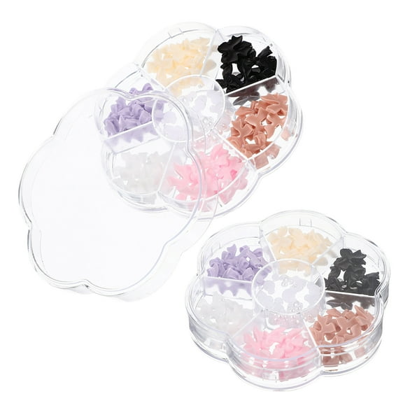 IBASETOY 2 Boxes Cute Bow Nail Charms For Manicure Decorative Nail Charms For Parties Birthdays And Special Occasions