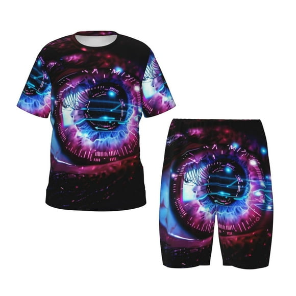 Balery v Conjunto de Pijama Infantil de Manga Corta con Estampado – Ropa de Dormir de Algodón Suave-X-Large