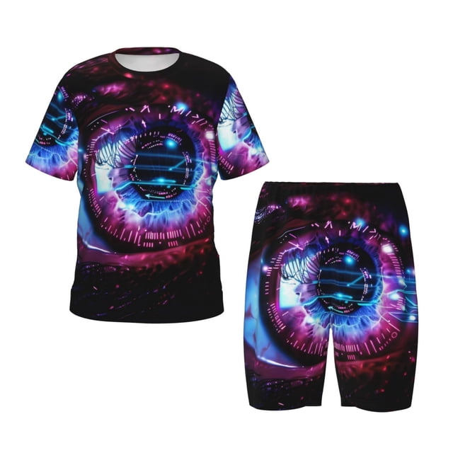 Balery v Conjunto de Pijama Infantil de Manga Corta con Estampado – Ropa de Dormir de Algodón Suave-X-Large