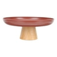 thumbnail image 2 of Footed Cake Tray Wood Cake Holder Food Foretaste Plate Footed Display Plate, 2 of 9