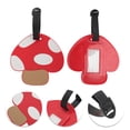 thumbnail image 3 of Unique Bargains 1 Pc Mushroom Luggage Tag for Travelling Red Soft Rubber, 3 of 5