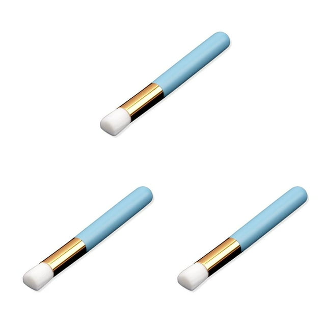 mmirethe Lash Shampoo for Lash Extensions Deep Cleaning Nose Brushes for Skin Care blue flat head 3Set