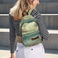 thumbnail image 5 of Disketp Serene Coastal Blue Sky print Canvas Backpack Lightweight Travel Daypack Student Rucksack Laptop Backpack-Small, 5 of 5