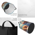 thumbnail image 2 of Balery Cloud Sleeping Cat Cesta de ropa redonda con asas, impermeable, independiente, para ropa, juguetes, dormitorio y familia-Small, 2 of 6