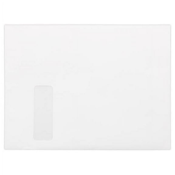 LUXPaper 9 x 12 Booklet Window Envelopes, Bright White, 250/Pack