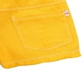 thumbnail image 5 of Baby Girls Casual Denim Shorts Solid Color High Waist Button Ripped Jeans with Side Pockets Purple 2-3 Years, 5 of 5