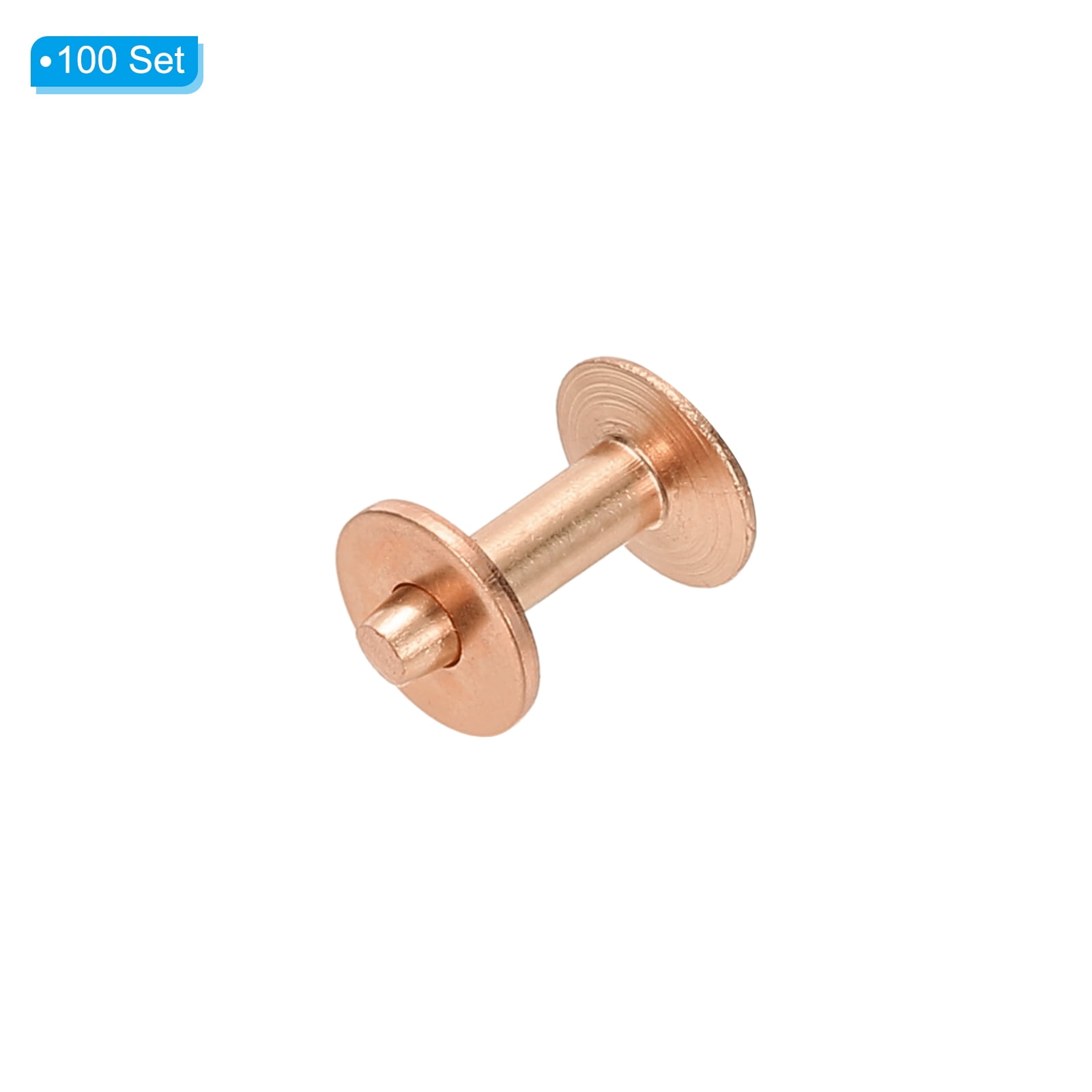 9x3.3x12mm Studs for Clothing, 100 Sets Spikes for Clothes Studs and Spikes Leather Rivets Burrs Copper Fastener Metal Screw Posts for Leather Jacket Crafting Crafts Fabric