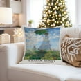 thumbnail image 4 of Ethan Taylor Landscape and Nature Throw Pillow Soft Cushion Cover 'Claude Monet Madame Monet and her Son Country Landscapes' Classic Decorative Square Accent Pillow Case, 20x20 Inches, Blue, Green, 4 of 5