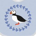 thumbnail image 4 of Inktastic Puffin Bird Wreath Boys or Girls Baby Bib, 4 of 4
