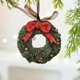 thumbnail image 6 of Mecorevxz Vintage Resin 3D Christmas Tree Wreath Ornaments with Bow,Christmas Hanging Decor for Xmas Tree,Wreaths,Christmas Gifts(E), 6 of 6