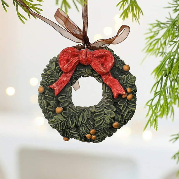 Decoración navideña Árbol de Navidad tridimensional Decoración colgante Regalo Resina Colgante Decoración colgante