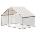 thumbnail image 6 of EastVita Large Metal Chicken Coop with Waterproof Cover 6FT Walk-in Chicken Runs for Yard Poultry Cage for Backyard Farm Garden, 6 of 7