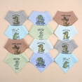 thumbnail image 2 of [Brand Name] 12-Pack Baby Bandana Drool Bibs - Soft Absorbent Cotton with Adjustable Snaps - Cute Cartoon Prints for Boys & Girls, 2 of 9