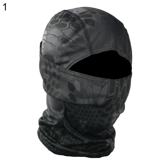 HEVIRGO Unisex Camo Print Outdoor Cycling Balaclava Neck Gaiter Cap Full Face Cover