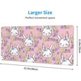 thumbnail image 3 of Pink Easter Mouse Pad 31.5x11.8 XL Cute Rabbit Bunny Floral Anime Kawaii Design Extended Mousepad Large Keyboard Mouse Mat Desk Pad with Non-Slip Rubber Base Stitched Edges for Home Office Game, 3 of 6