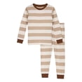 thumbnail image 3 of WOYY Toddler Boys Striped Outfits Long Sleeve Top Pants Soft Kids Sleepwear, Sizes 2-3T, 3 of 3