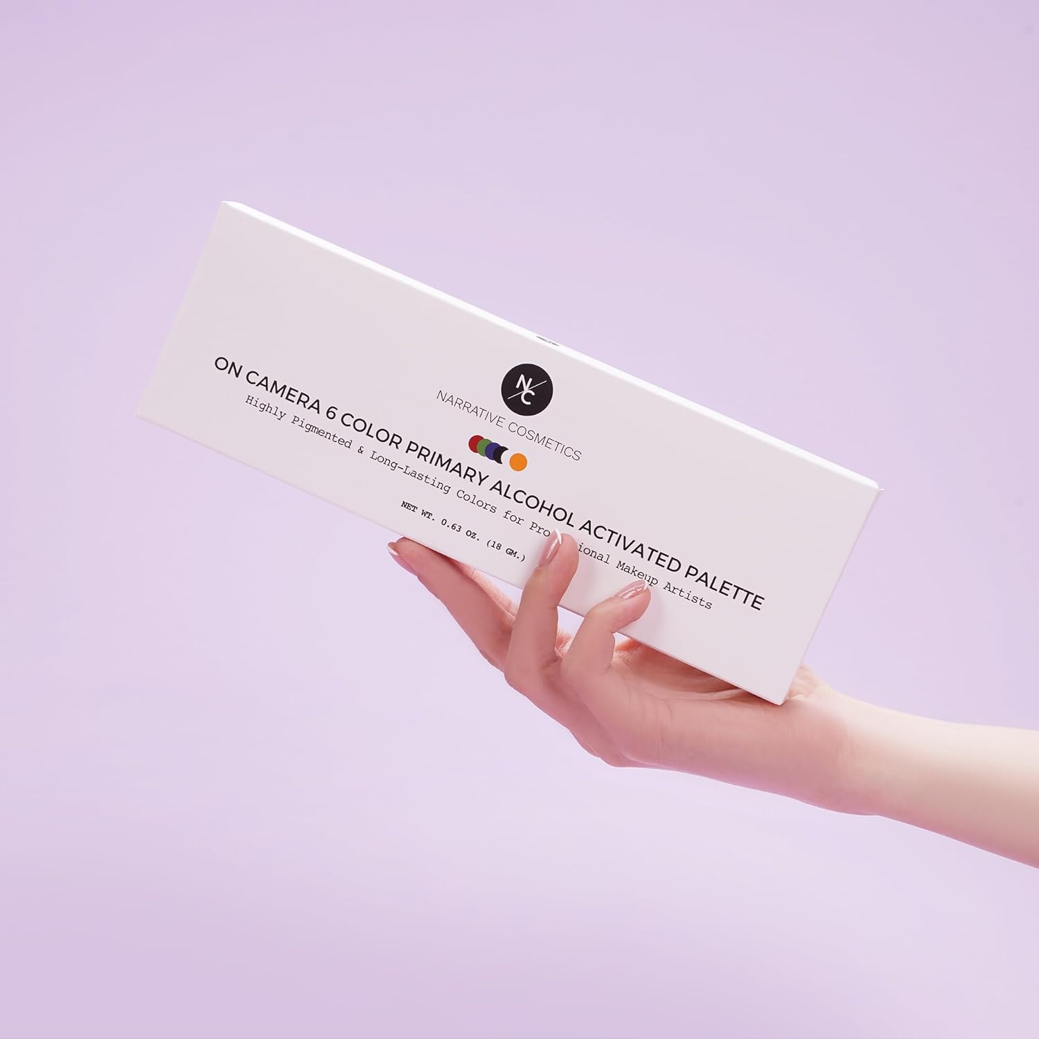 Narrative Cosmetics 6 Color On Camera Primary Alcohol Activated Makeup Palette - Waterproof Makeup for Professional Makeup Artists