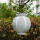 thumbnail image 2 of Linterna solar decoración de jardín al aire libre impermeable luz solar patio decorativo metal cubierta lámpara cubierta patio fiesta decoraciones blanco JM, 2 of 5
