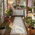 thumbnail image 2 of Moynesa Vintage Floral Bird Runner Rugs for Hallway 2'x6', Non Slip Washable Kitchen Runner, Soft Botanical Runner for Entryway Bedroom Bathroom Laundry Room, Beige, 2 of 9